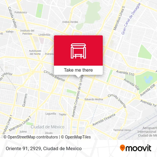 Oriente 91, 2929 map