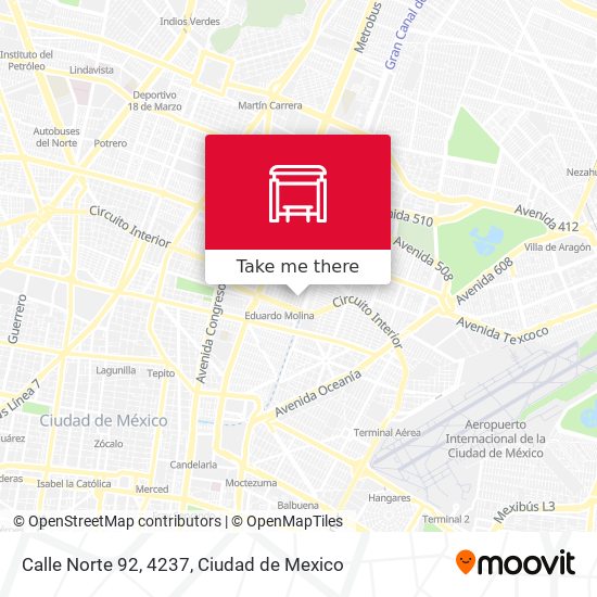 Mapa de Calle Norte 92, 4237