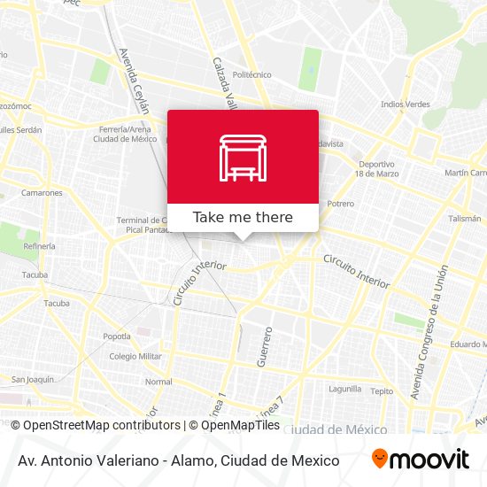 Av. Antonio Valeriano - Alamo map