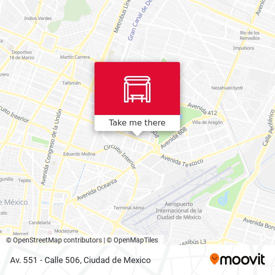 Mapa de Av. 551 - Calle 506