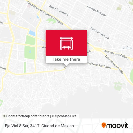 Mapa de Eje Vial 8 Sur, 3417