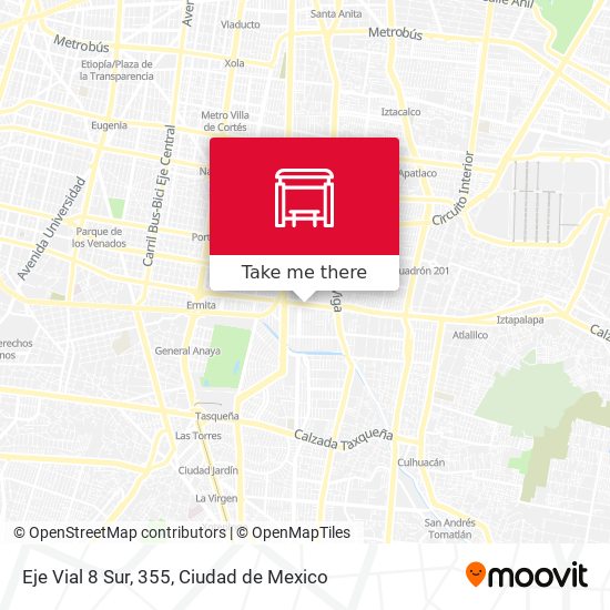 Eje Vial 8 Sur, 355 map