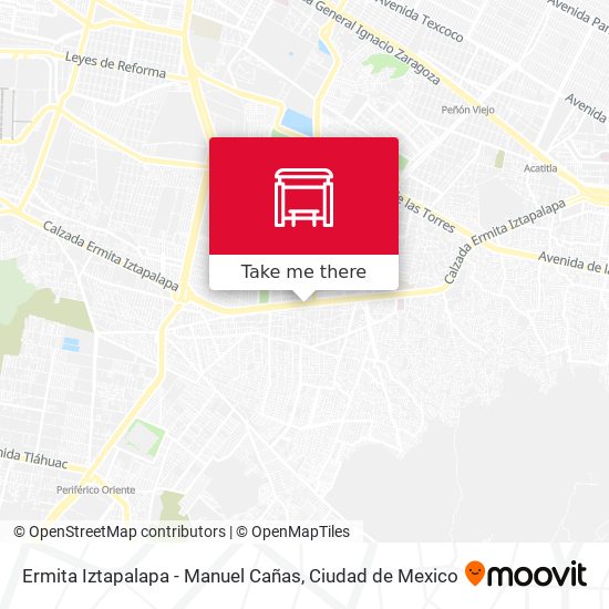 Ermita Iztapalapa - Manuel Cañas map