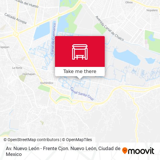 Av. Nuevo León - Frente Cjon. Nuevo León map