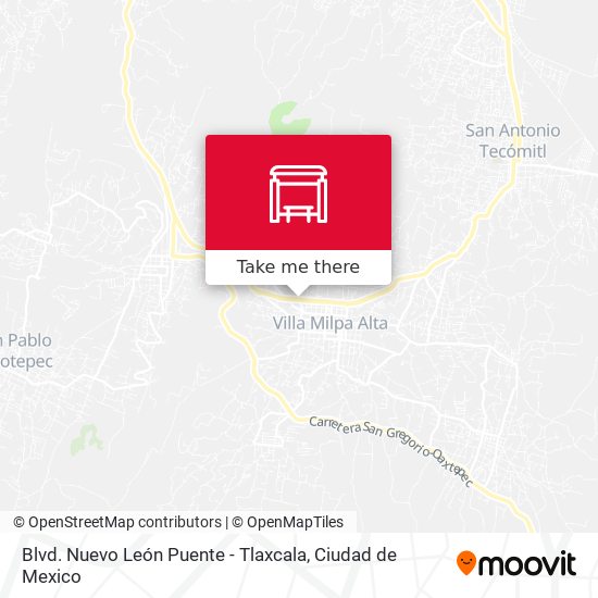 Blvd. Nuevo León Puente - Tlaxcala map