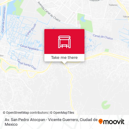 Av.  San Pedro Atocpan - Vicente Guerrero map