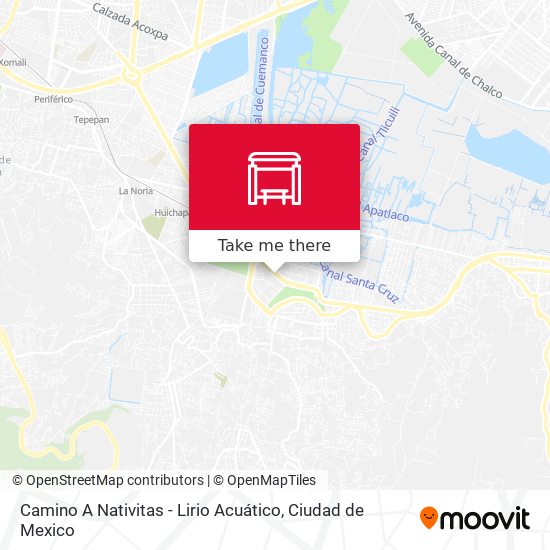 Camino A Nativitas - Lirio Acuático map