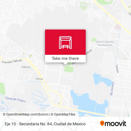 Mapa de Eje 10 - Secundaria No. 84