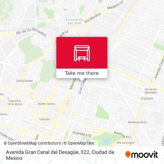 Avenida Gran Canal del Desagüe, 322 map