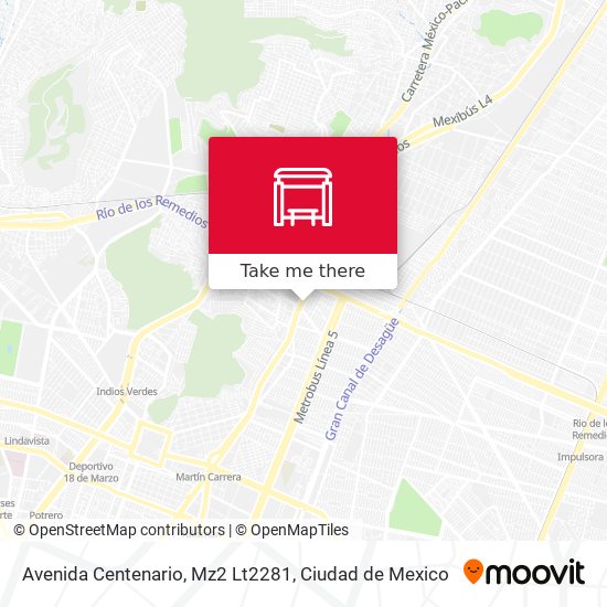 Mapa de Avenida Centenario, Mz2 Lt2281