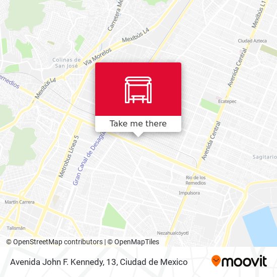 Mapa de Avenida John F. Kennedy, 13