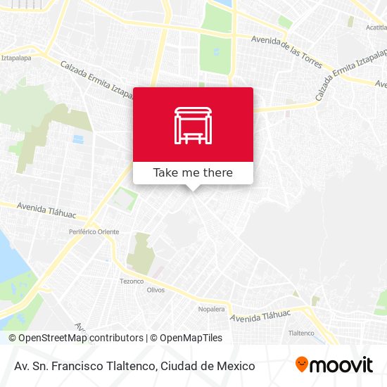 Av. Sn. Francisco Tlaltenco map