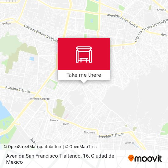 Avenida San Francisco Tlaltenco, 16 map
