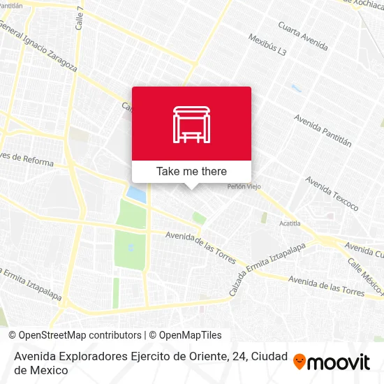 Avenida Exploradores Ejercito de Oriente, 24 map