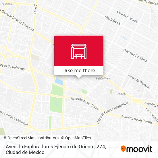 Avenida Exploradores Ejercito de Oriente, 274 map