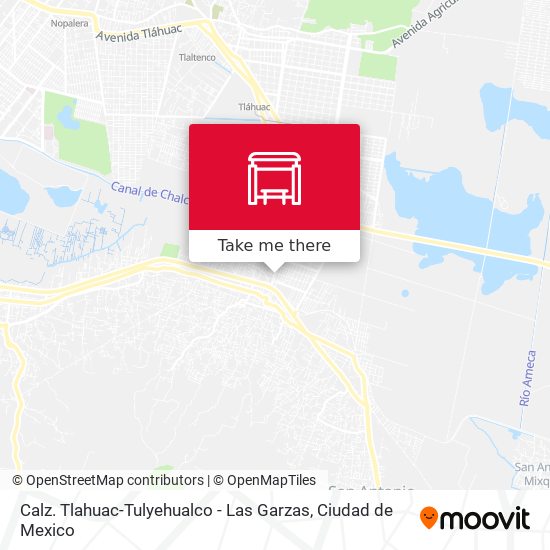 Calz. Tlahuac-Tulyehualco - Las Garzas map