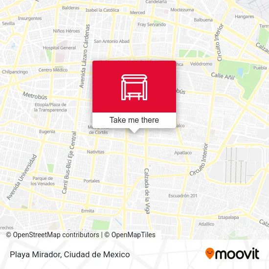 Playa Mirador map