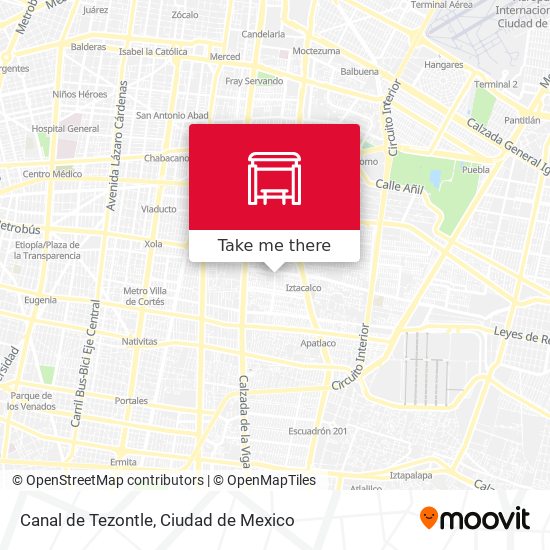 Canal de Tezontle map