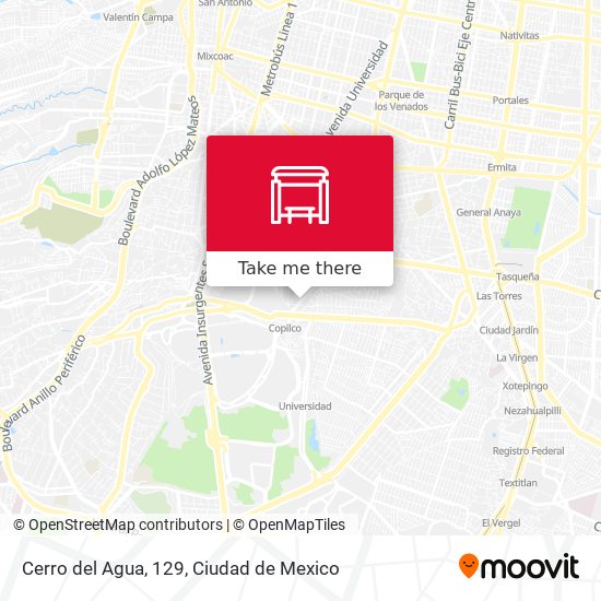 Cerro del Agua, 129 map