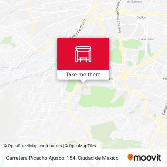 Mapa de Carretera Picacho Ajusco, 154