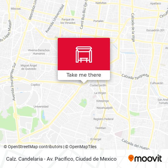 Calz. Candelaria - Av. Pacífico map
