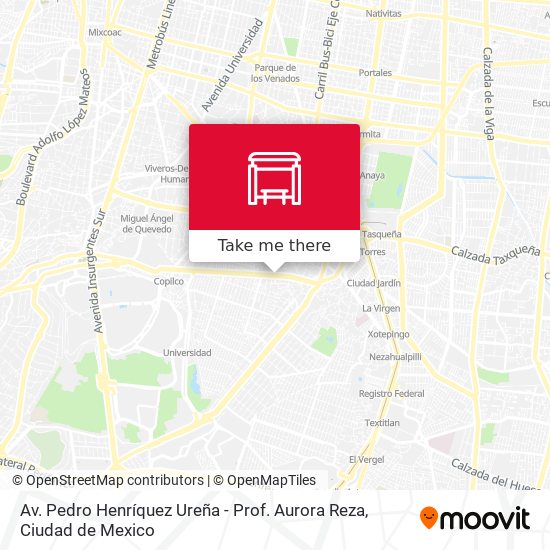 Av. Pedro Henríquez Ureña - Prof. Aurora Reza map