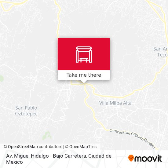 Av. Miguel Hidalgo - Bajo Carretera map
