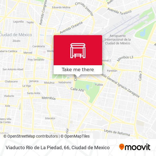 Mapa de Viaducto Río de La Piedad, 66