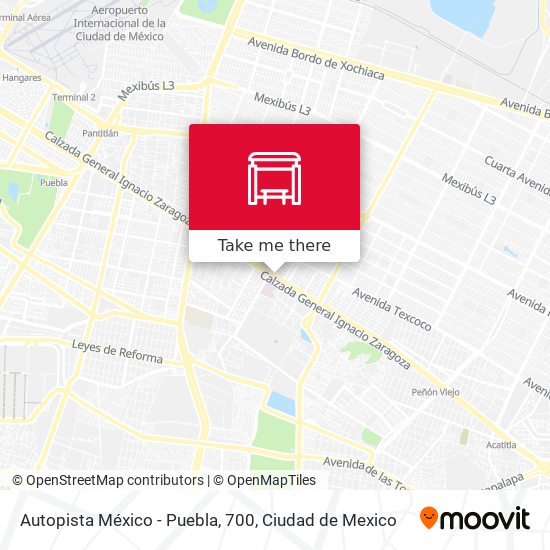 Autopista México - Puebla, 700 map