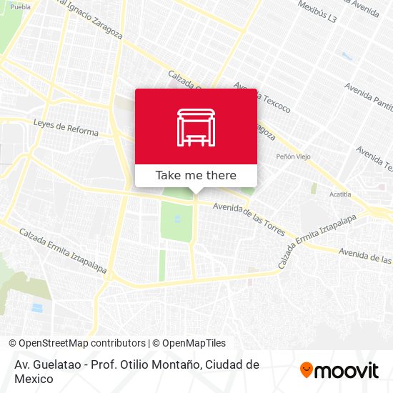 Av. Guelatao - Prof. Otilio Montaño map