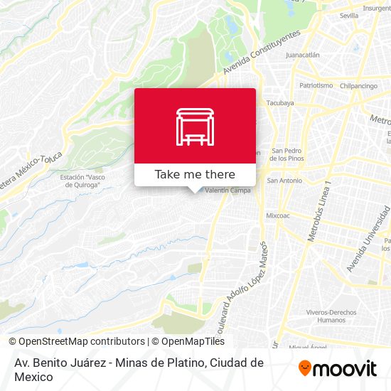 Av. Benito Juárez - Minas de Platino map