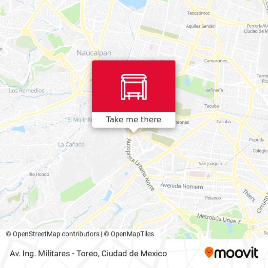 Mapa de Av. Ing. Militares - Toreo