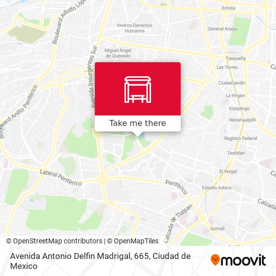 Avenida Antonio Delfin Madrigal, 665 map