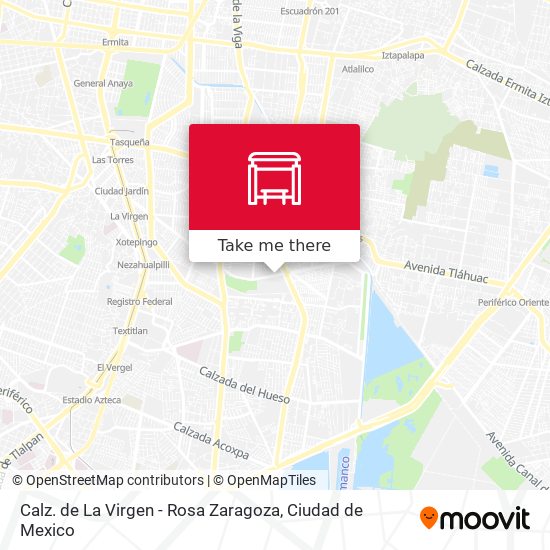 Calz. de La Virgen - Rosa Zaragoza map