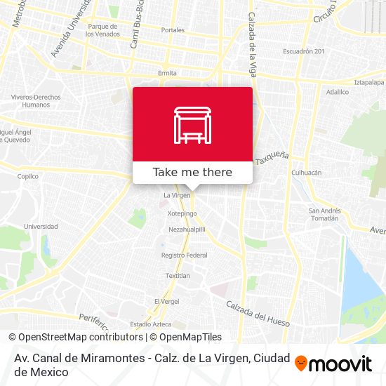 Av. Canal de Miramontes - Calz. de La Virgen map