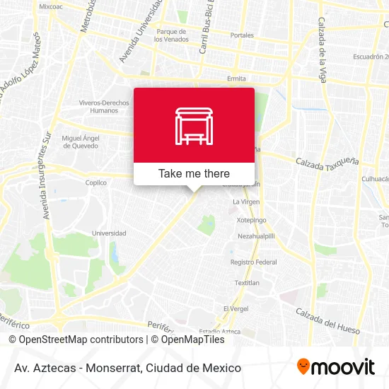 Av. Aztecas - Monserrat map