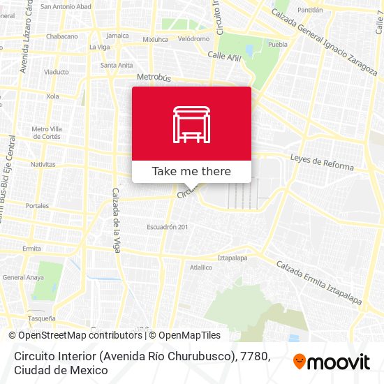 Circuito Interior (Avenida Río Churubusco), 7780 map
