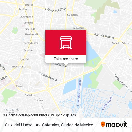 Mapa de Calz. del Hueso - Av. Cafetales