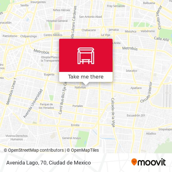 Mapa de Avenida Lago, 70