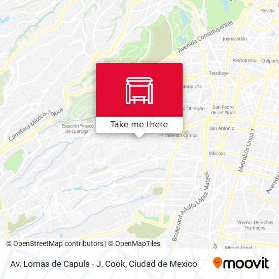 Av. Lomas de Capula - J. Cook map