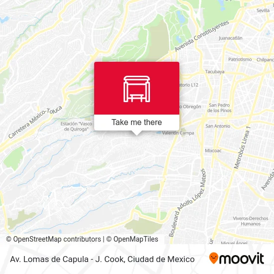 Av. Lomas de Capula - J. Cook map