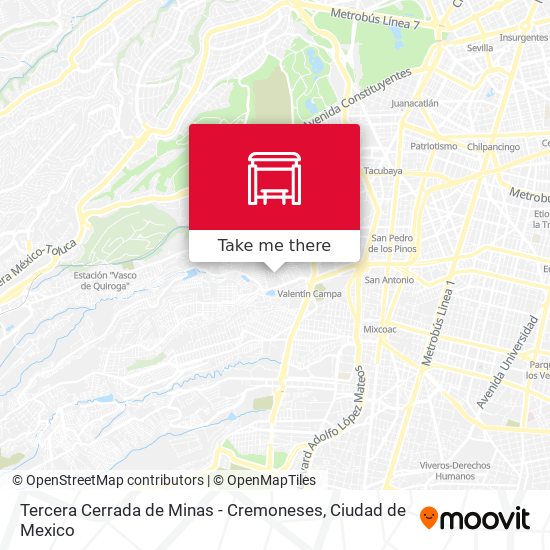 Tercera Cerrada de Minas - Cremoneses map