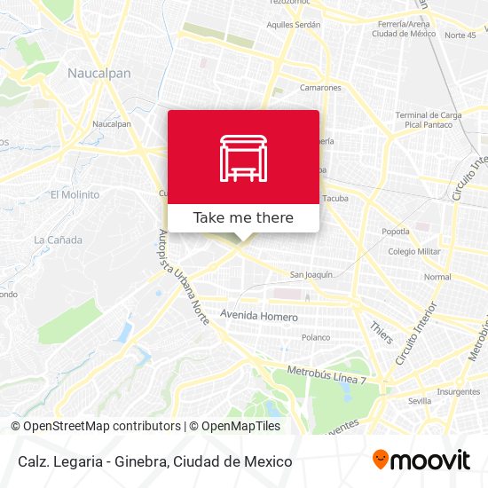 Calz. Legaria - Ginebra map