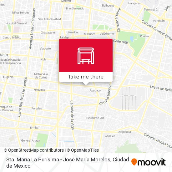 Sta. María La Purísima - José María Morelos map