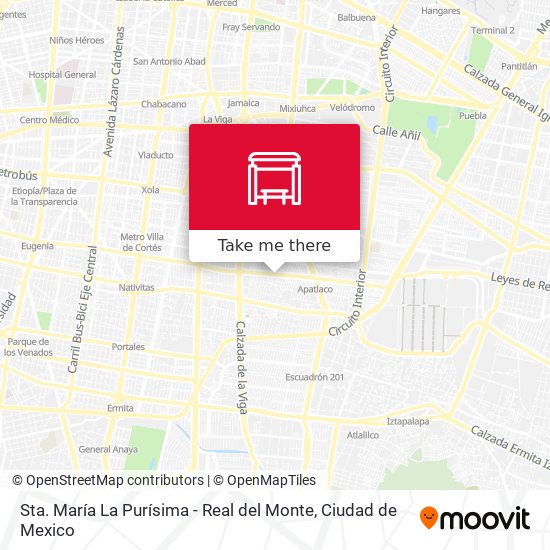 Sta. María La Purísima - Real del Monte map