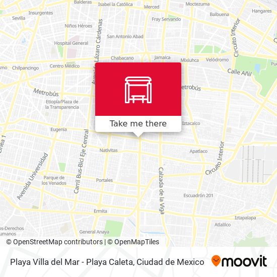 Playa Villa del Mar - Playa Caleta map