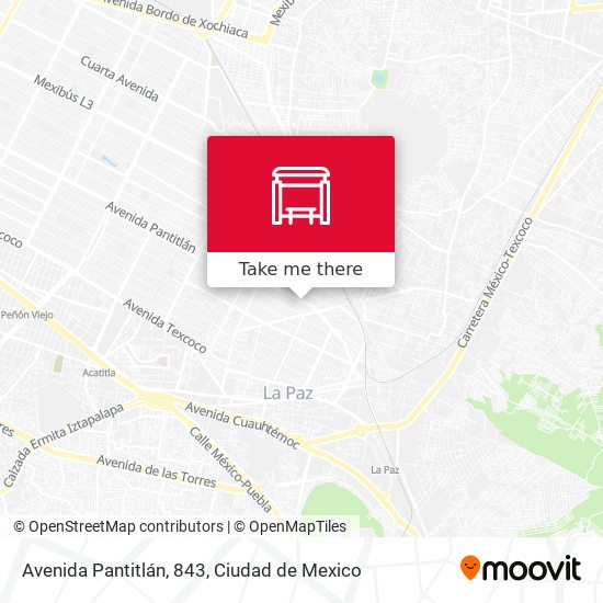 Avenida Pantitlán, 843 map