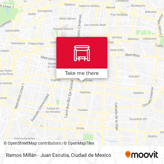 Ramos Millán - Juan Escutia map