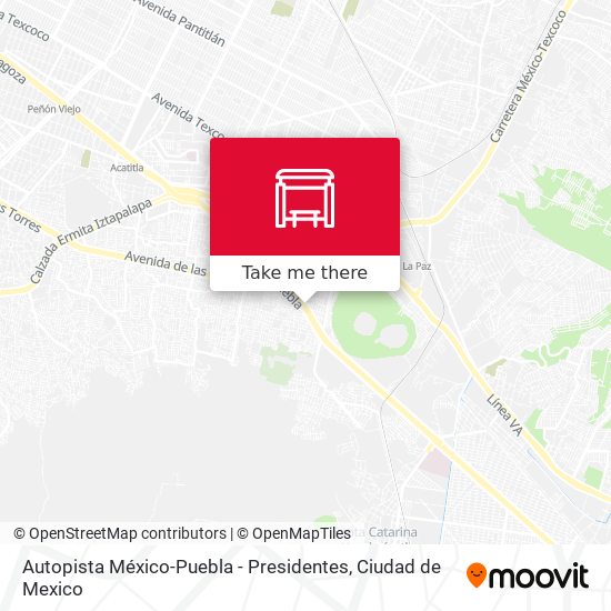 Autopista México-Puebla - Presidentes map