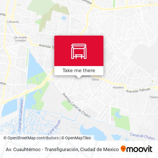 Mapa de Av. Cuauhtémoc - Transfiguración
